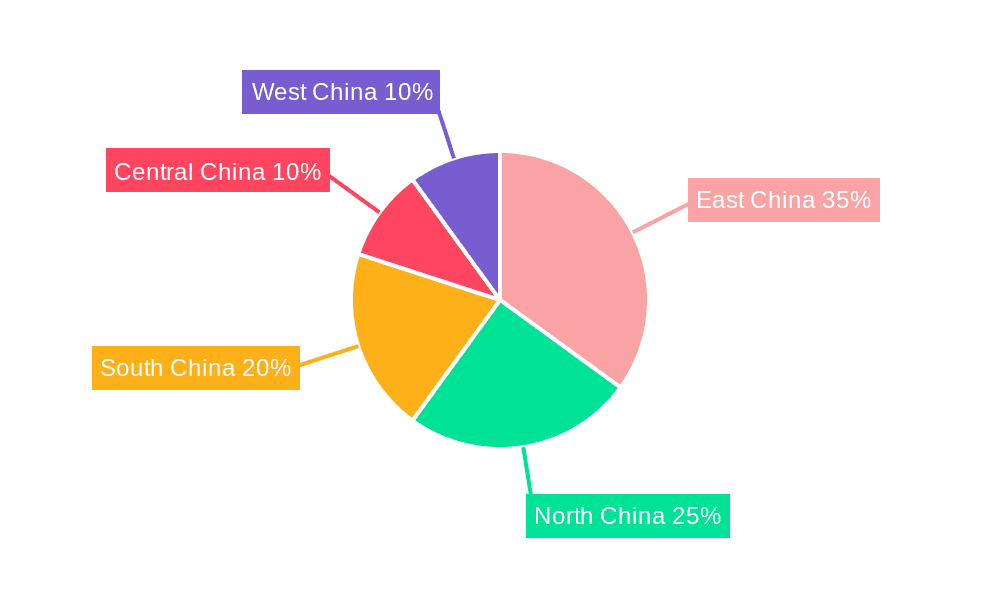 China Water Treatment Chemicals Industry Market Share by Region - Global Geographic Distribution