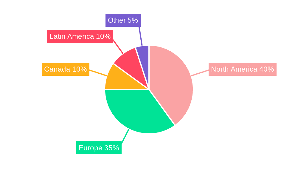 Cuba Tourism And Hotel Market Market Share by Region - Global Geographic Distribution