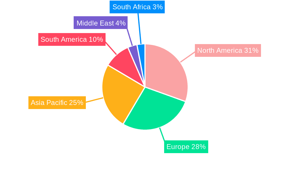 Electric Toothbrush Market Market Share by Region - Global Geographic Distribution