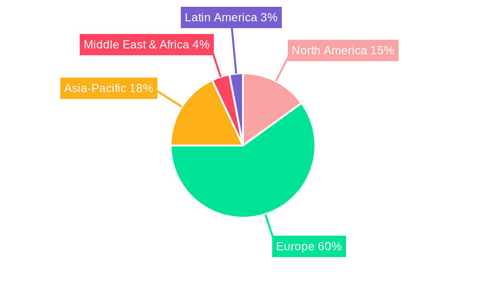 Europe Airport Retailing Market Market Share by Region - Global Geographic Distribution