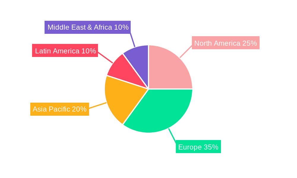Europe Protein Industry Market Share by Region - Global Geographic Distribution
