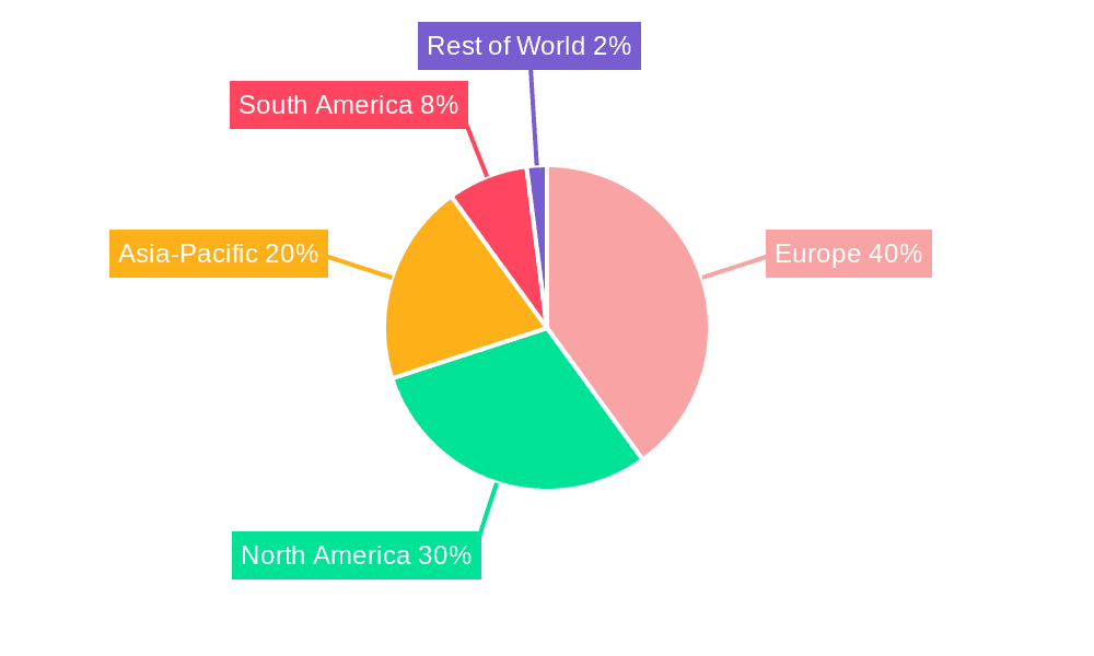 Europe Quinoa Seed Market Market Share by Region - Global Geographic Distribution