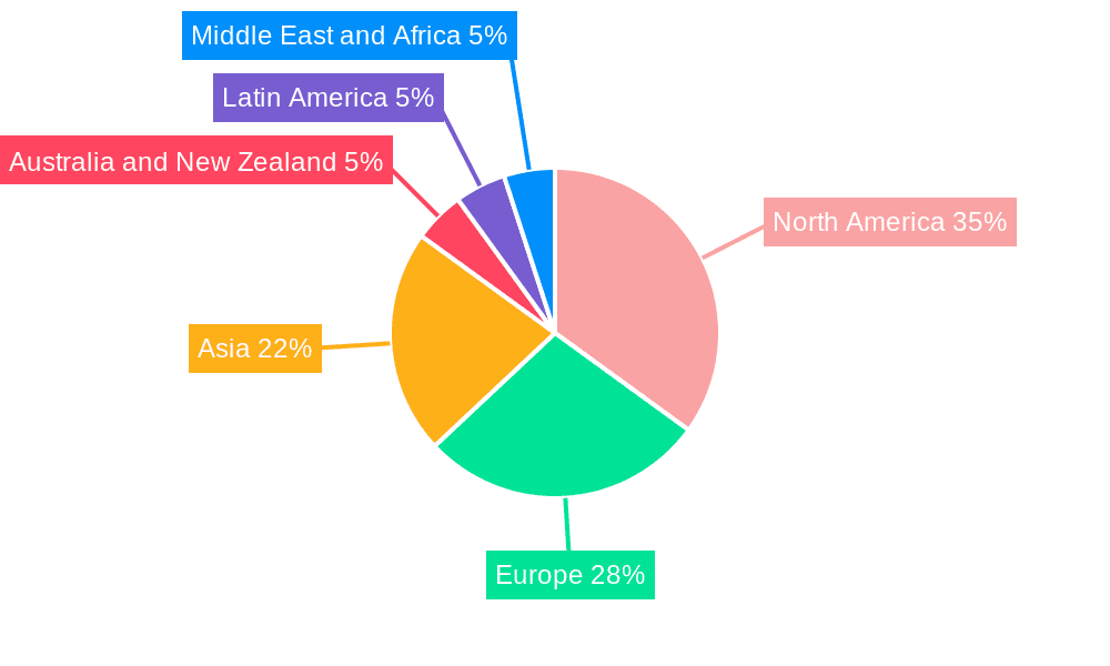 Geospatial Data Analytics Market Market Share by Region - Global Geographic Distribution