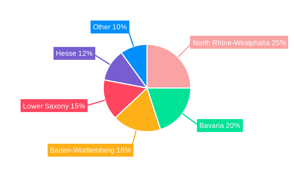 Germany Dangerous Goods Logistics Market Market Share by Region - Global Geographic Distribution