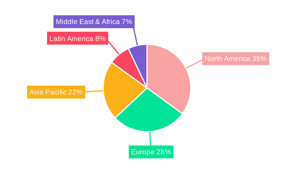 Healthcare Satellite Connectivity Market Market Share by Region - Global Geographic Distribution