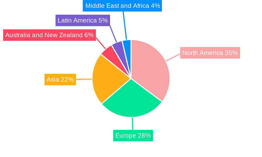 Immersive Entertainment Market Market Share by Region - Global Geographic Distribution