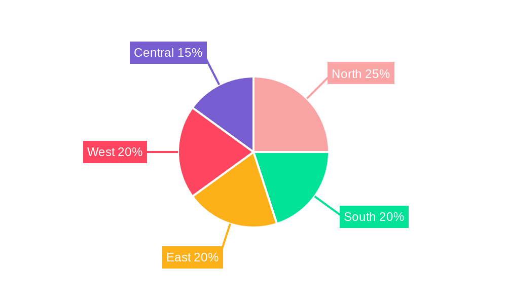 India Battery Market Market Share by Region - Global Geographic Distribution