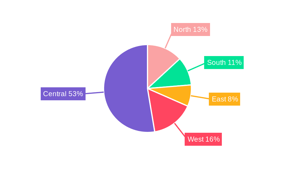 India Surveillance IP Cameras Market Market Share by Region - Global Geographic Distribution