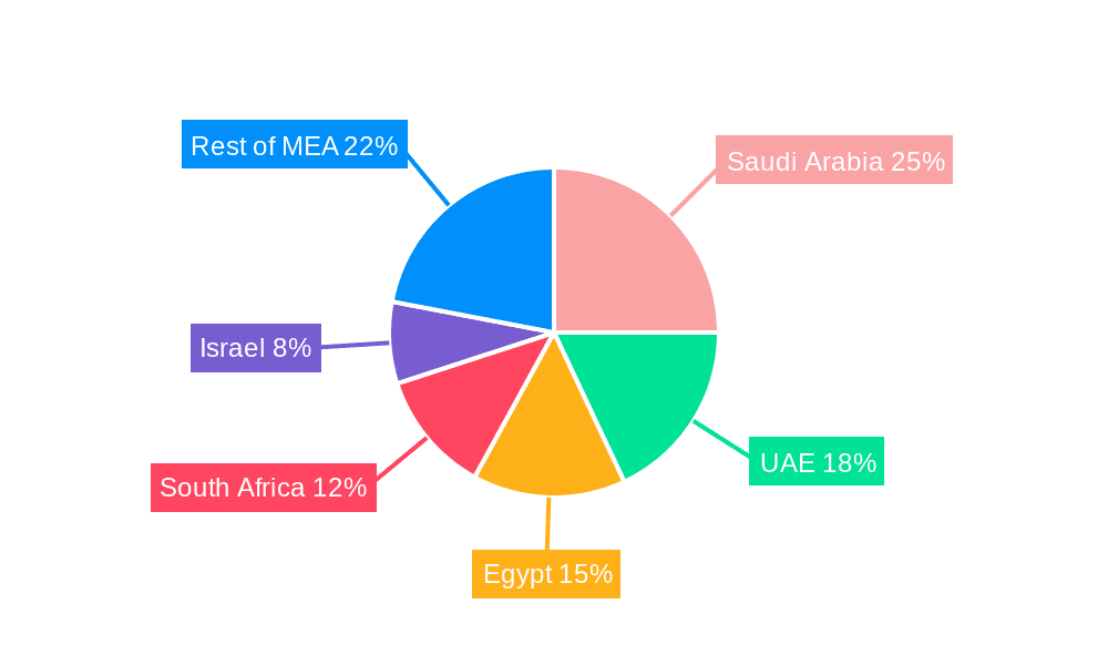 Middle East and Africa Paper Packaging Market Market Share by Region - Global Geographic Distribution