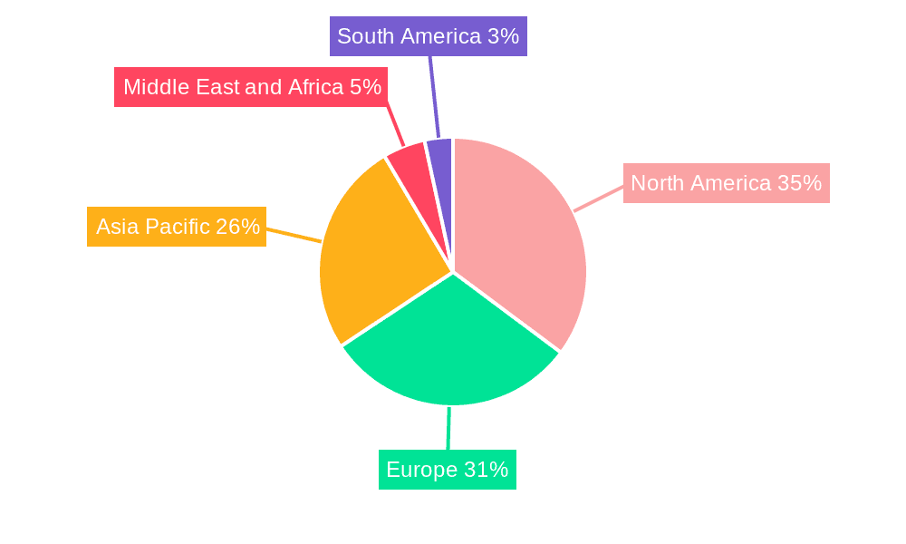 Minimally Invasive Spine Surgery Market Market Share by Region - Global Geographic Distribution
