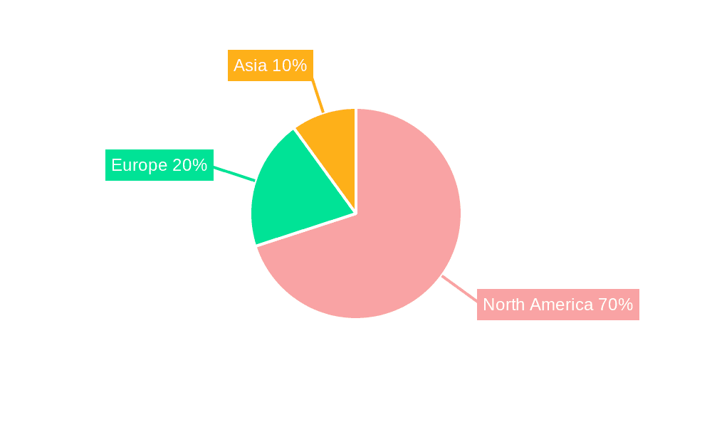 North America LFP Battery Pack Market Market Share by Region - Global Geographic Distribution