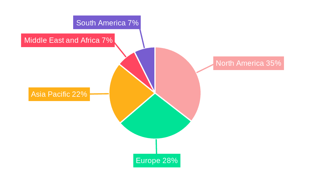 Protein Engineering in Biotechnology Industry Market Share by Region - Global Geographic Distribution