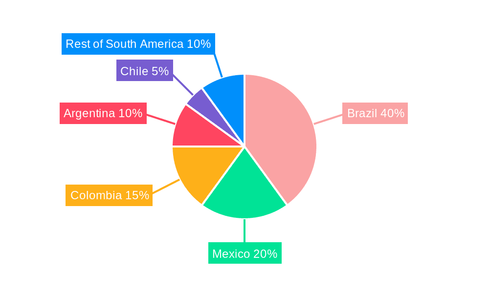 South America Challenger Banks Market Market Share by Region - Global Geographic Distribution