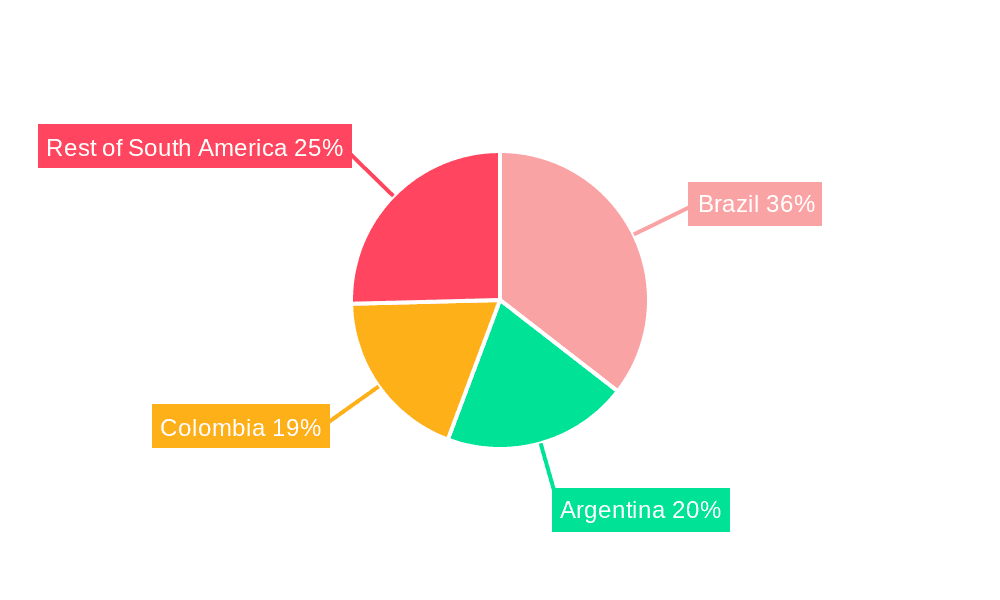 South America DC Distribution Network Market Market Share by Region - Global Geographic Distribution