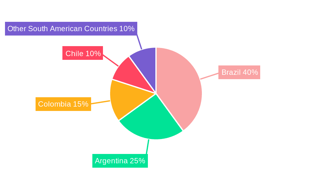 South America Water Treatment Chemicals Industry Market Share by Region - Global Geographic Distribution