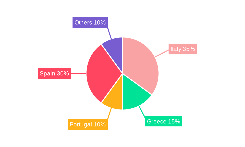 South Europe Battery Market Market Share by Region - Global Geographic Distribution