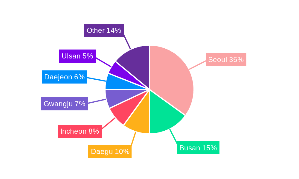 South Korea Health and Fitness Club Market Market Share by Region - Global Geographic Distribution