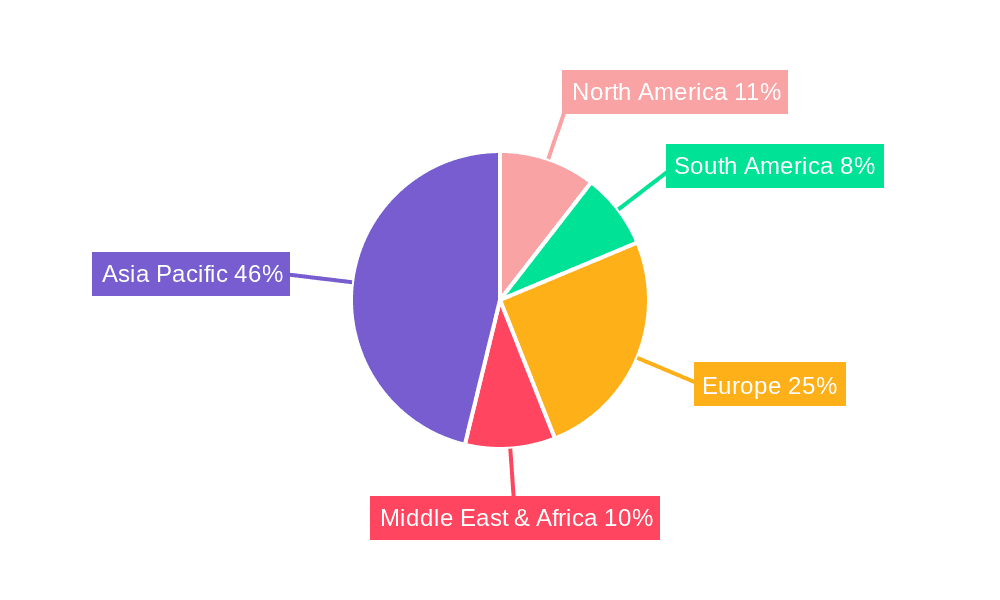 Southeast Asia POS Terminal Market Market Share by Region - Global Geographic Distribution