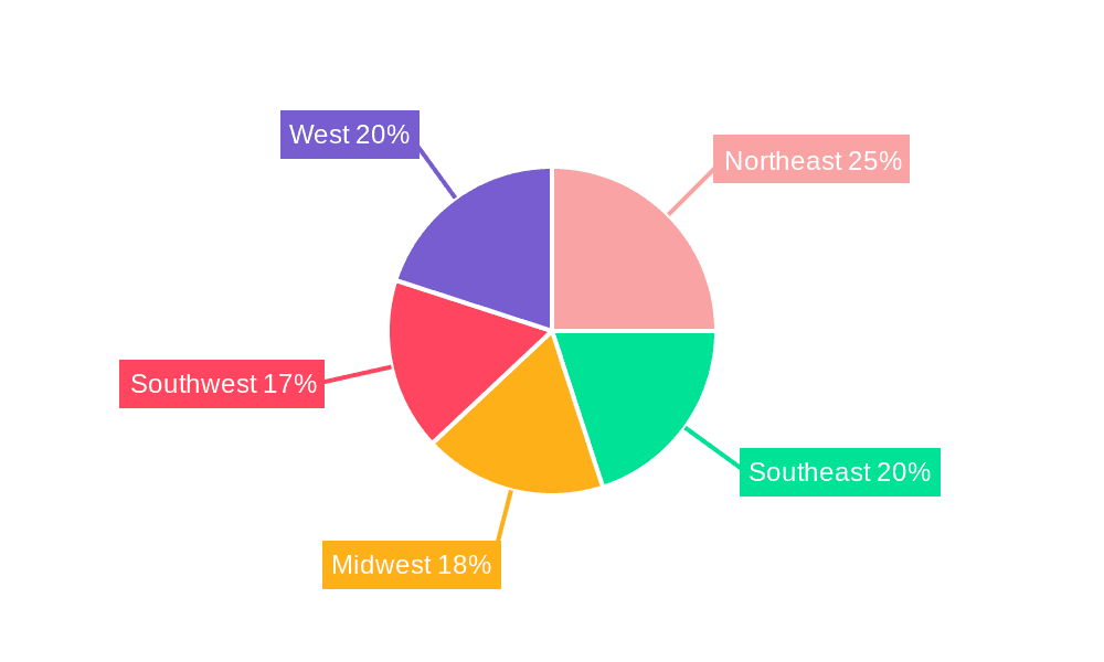 USA Digital Payment Market Market Share by Region - Global Geographic Distribution